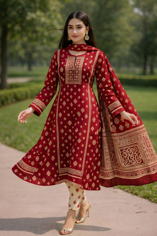 New Appliqué Printed Cotton Lawn Suit – 3 Piece | 6 Color Variants | Premium Summer Collection