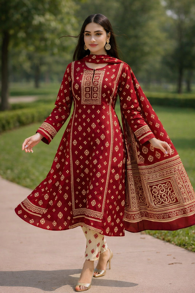 New Appliqué Printed Cotton Lawn Suit – 3 Piece | 6 Color Variants | Premium Summer Collection