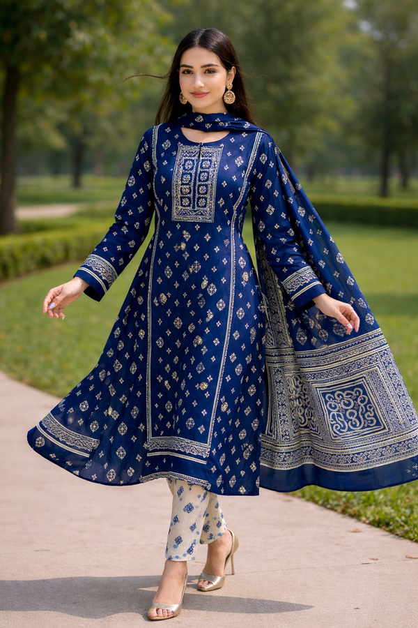 New Appliqué Printed Cotton Lawn Suit – 3 Piece | 6 Color Variants | Premium Summer Collection