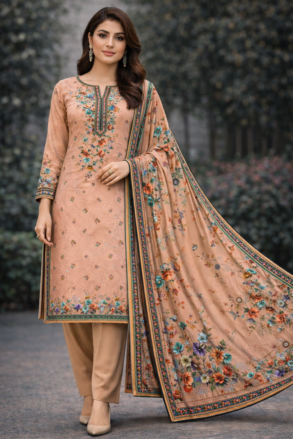New 2026 Alkaram Digital Printed Cotton Lawn 3piece Suit – 10 Colors | Premium Summer Collection