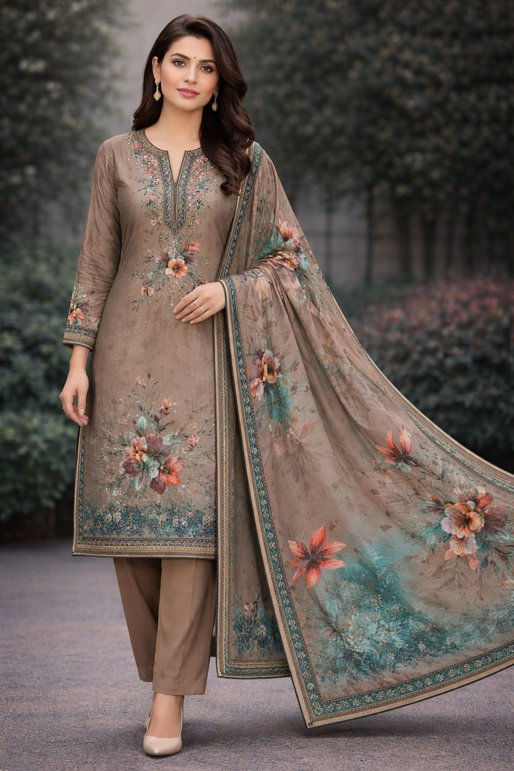 New 2026 Alkaram Digital Printed Cotton Lawn 3piece Suit – 10 Colors | Premium Summer Collection
