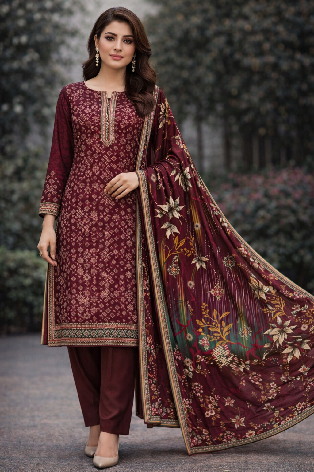 New 2026 Alkaram Digital Printed Cotton Lawn 3piece Suit – 10 Colors | Premium Summer Collection