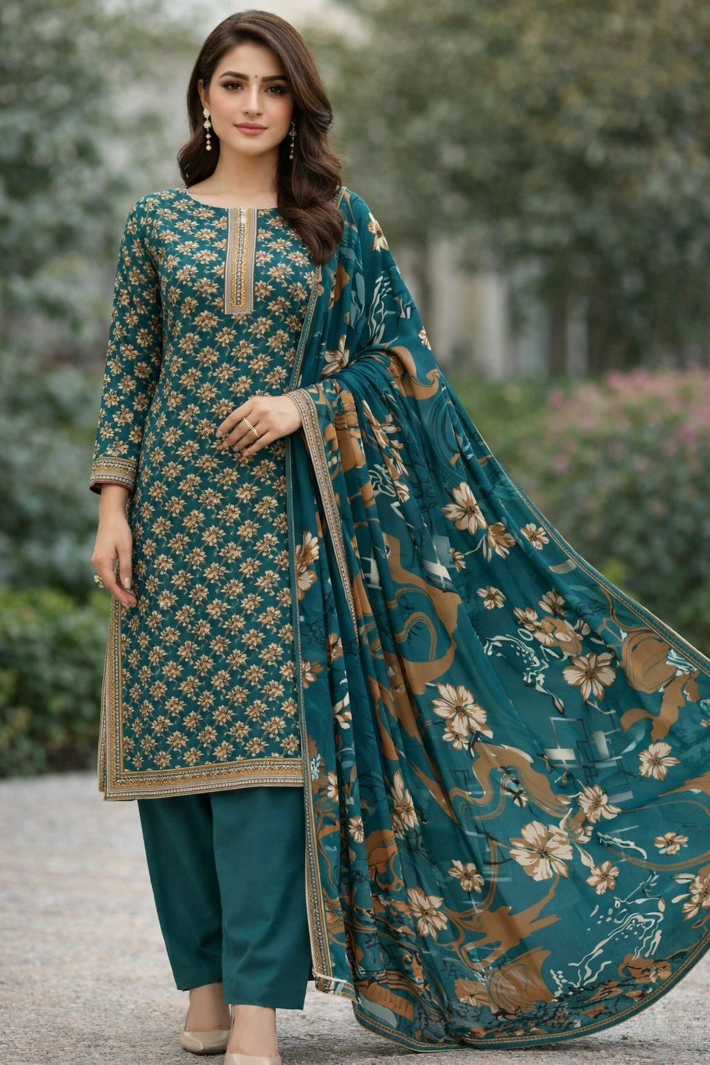 New 2026 Alkaram Digital Printed Cotton Lawn 3piece Suit – 10 Colors | Premium Summer Collection