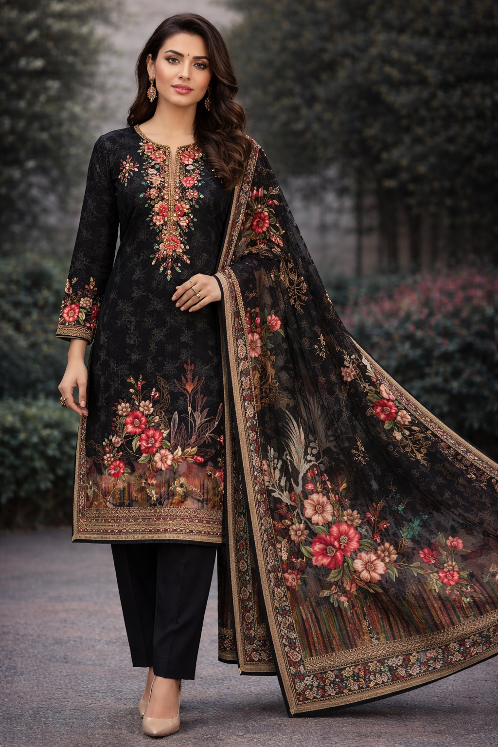 New 2026 Alkaram Digital Printed Cotton Lawn 3piece Suit – 10 Colors | Premium Summer Collection