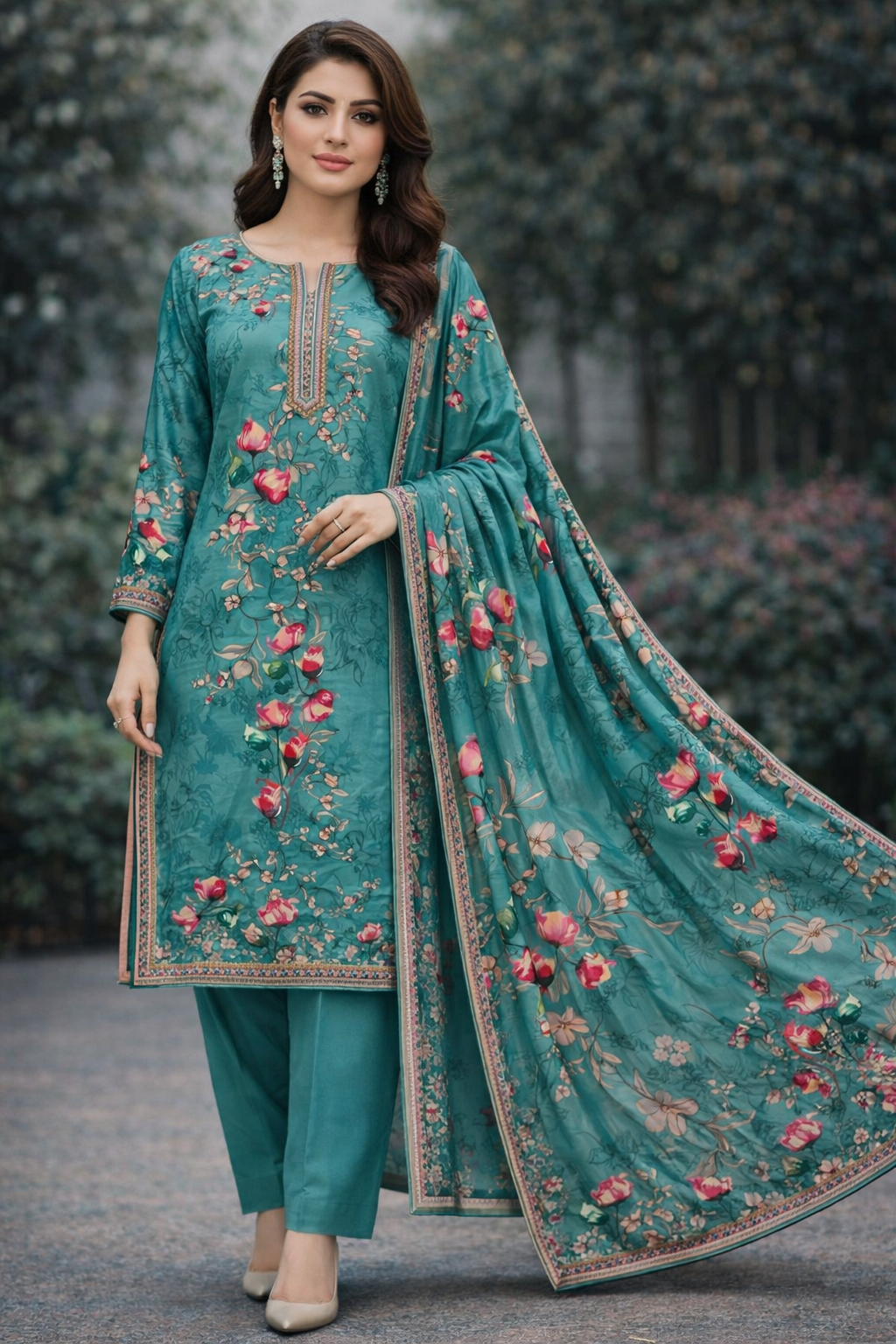 New 2026 Alkaram Digital Printed Cotton Lawn 3piece Suit – 10 Colors | Premium Summer Collection